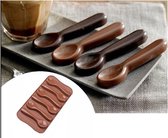 Chocolade Lepel - siliconen vorm voor ijsblokjes chocolade fondant - LeuksteWinkeltje
