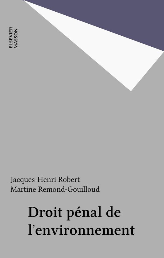 Droit pénal de l'environnement - cover
