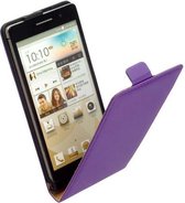 Étui à rabat en cuir HC Housse de téléphone - Huawei Ascend P6 Lilac / Violet