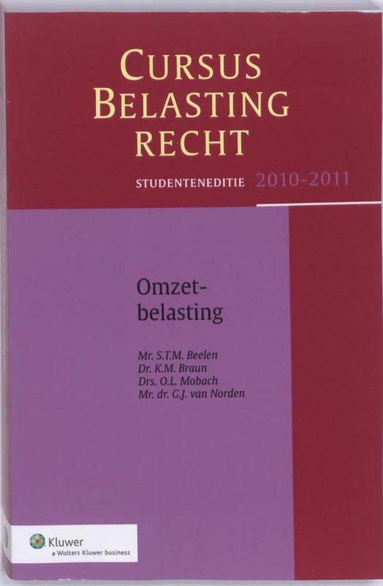Omzetbelasting  / 2010-2011 / deel Studenteneditie - cover