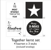 Wenskaarten - Kerstkaarten - Set van 20 stuks - met envelop