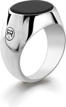 Rebel&Rose - Ring Round Onyx S (60) - 925 Silver