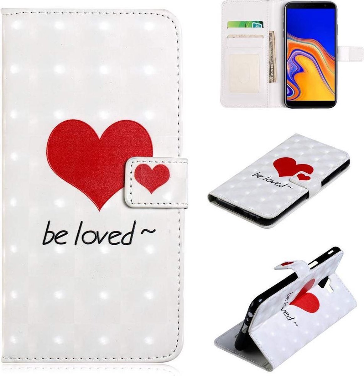 Bookcase Geschikt voor: iPhone XR - Be Loved - Portemonnee hoesje