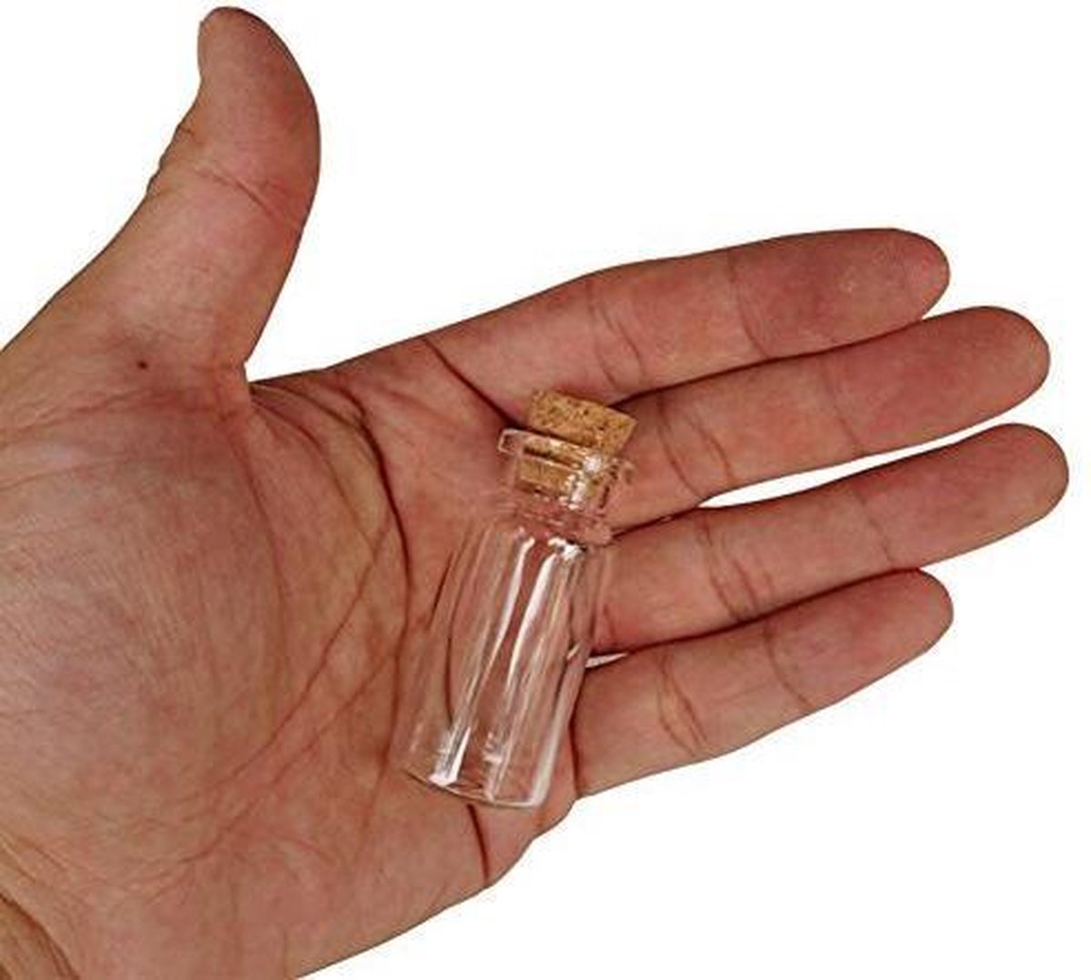 Acheter Mini bouteille en verre avec liège transparent, 10 pièces