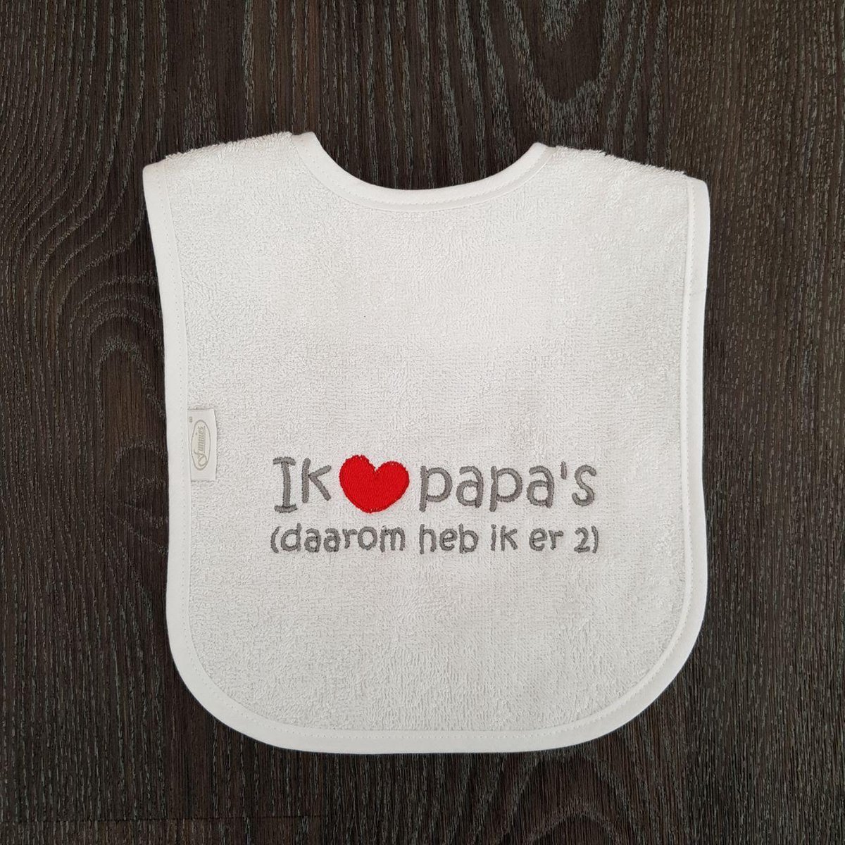 Goedkoopste Witte slab met Ik hou van papa's, daarom heb ik er 2