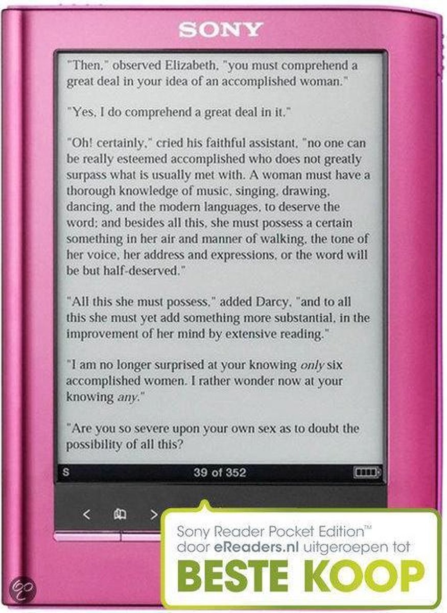 Sony Reader Pocket Edition - 5 inch touchscreen - Pink PRS350 | bol