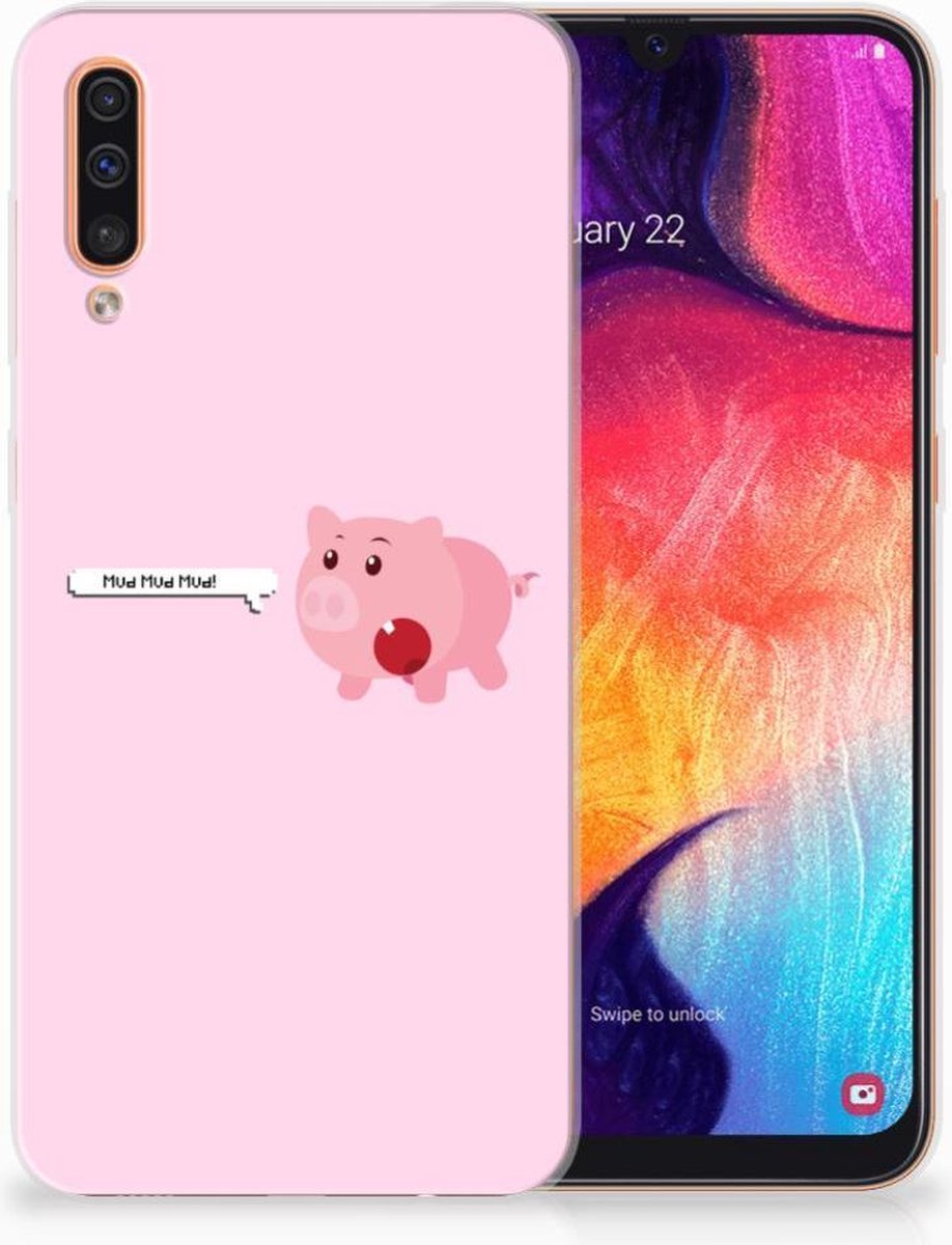 Samsung Galaxy A50 Telefoonhoesje met Naam Pig Mud