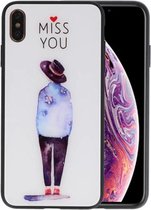 Coque rigide Miss You Print pour iPhone XS Max