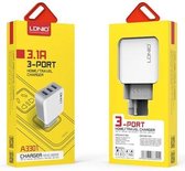 LDNIO USB Travel Charger | 3 in 1 | 3 Port USB | Fast Charging | DC 5V/3.4A