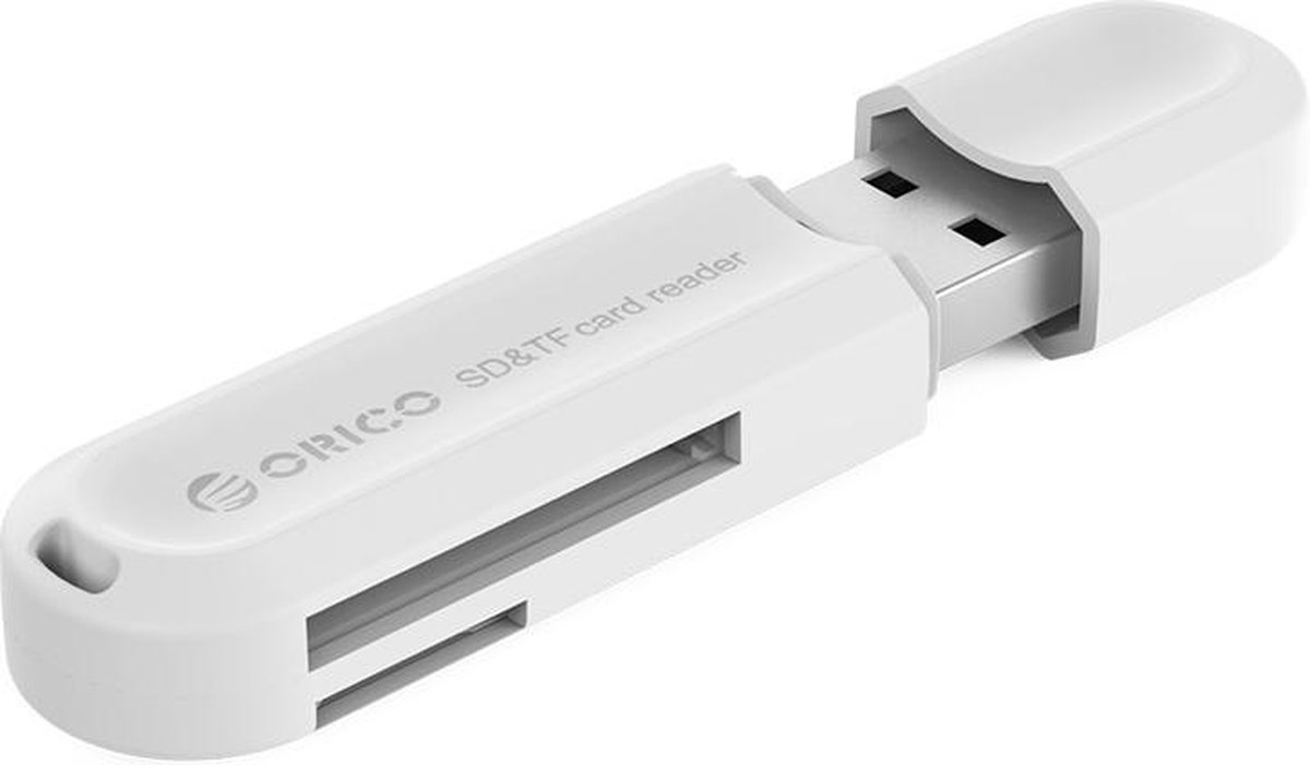 Orico - Multifunctionele USB3.0 Kaartlezer voor TF & SD Geheugenkaarten - OTG-functie - 5Gbps - Wit