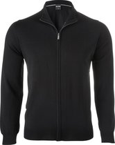 OLYMP modern fit vest wol - zwart met rits -  Maat: M