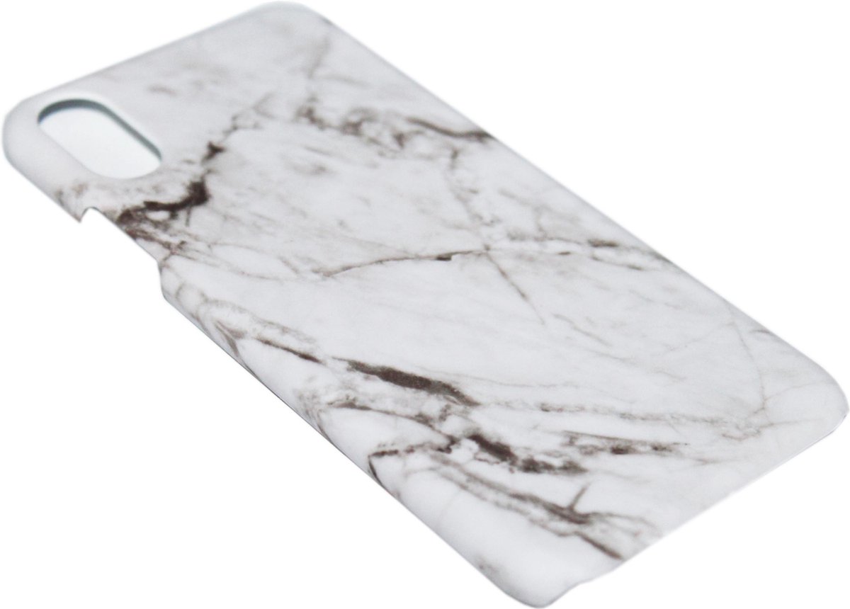Marmer hoesje wit kunststof Geschikt voor iPhone XS/ X