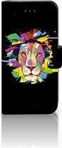 Book Cover Geschikt voor iPhone Geschikt voor iPhone SE 2020/2022 Geschikt voor iPhone 7/8 Hoesje Lion Color