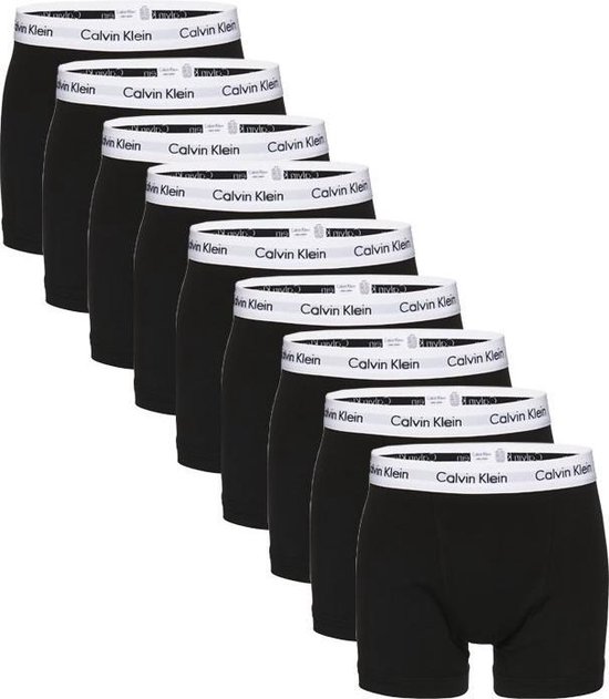 Asser Bedrijfsomschrijving veronderstellen Calvin Klein 9-pack boxershorts trunk zwart--L | bol.com