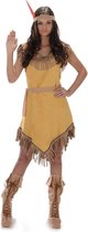 Karnival Costumes Verkleedjurk Indiaan Carnavalskleding Dames Carnaval - Polyester - Geel - Maat XL - 2-Delig Jurk/Hoofdband