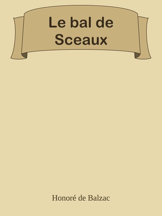 Le bal de Sceaux - cover