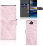 Sony Xperia 10 Bookcase Marble Roze