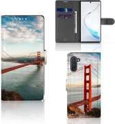 Geschikt voor Samsung Galaxy Note 10 Flip Cover Golden Gate Bridge