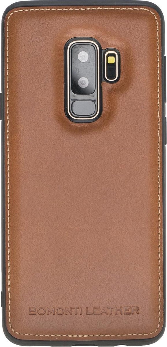 Bomonti™ - Samsung Galaxy S9+ - Clevercase telefoon hoesje - Bruin Milan - Handmade lederen back cover - Geschikt voor draadloos opladen
