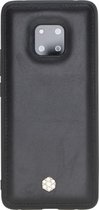 Bomonti™ - Huawei Mate 20 Pro - Clevercase telefoon hoesje - Zwart Milan - Handmade lederen back cover - Geschikt voor draadloos opladen