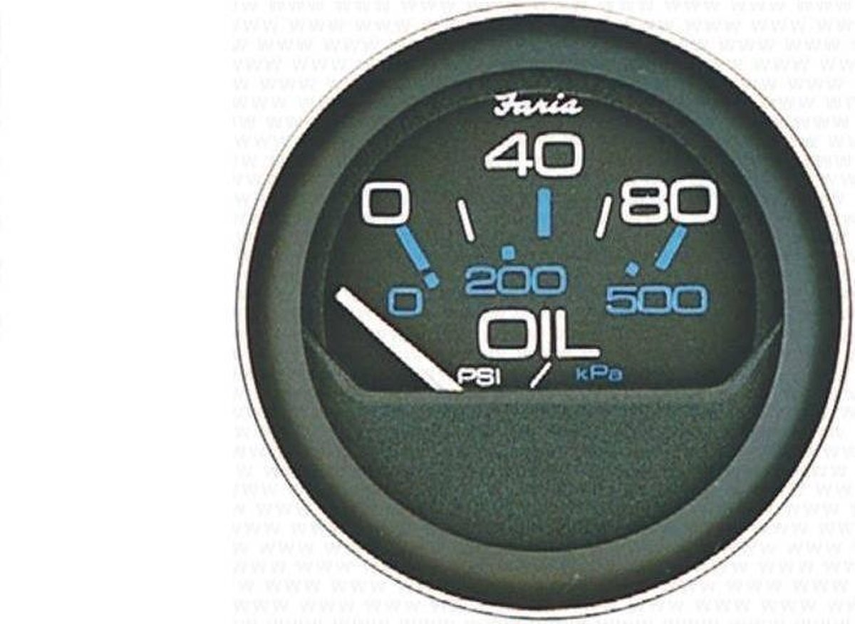 Oliedrukmeter Chesapeake SS White 12v 80PSI USA 51mm (FA13802)