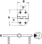 Scharnier 67x48mm (GS72162)