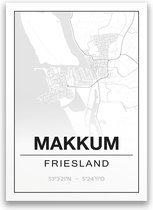 Poster/plattegrond MAKKUM - 30x40cm