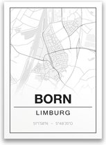 Poster/plattegrond BORN - 30x40cm