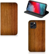 iPhone 11 Pro Book Wallet Case Donker Hout