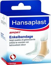 Hansaplast Sportbandage Enkel Maat M - Beige - 1 stuk
