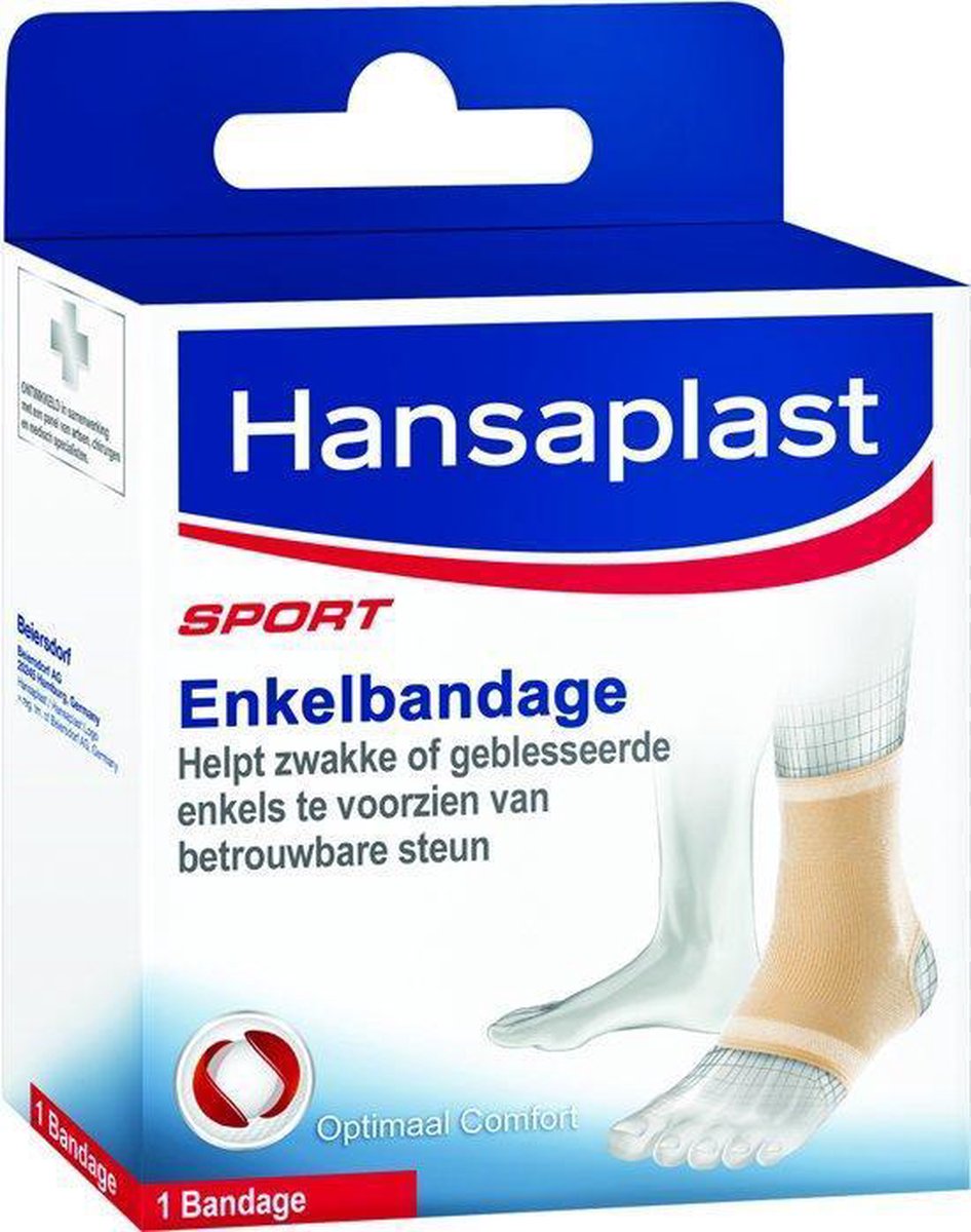 Hansaplast Sport Enkelbandage - M - 1 stuk | bol.com