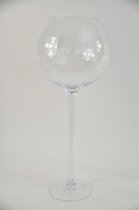 Kruiken En Flessen - Glasvaas Globe On Foot (h)70x(d)29cm