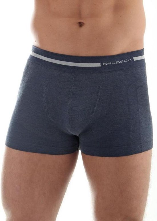 Brubeck Comfort | Slip Homme - Caleçon sans coutures avec laine mérinos - Jean foncé - XL