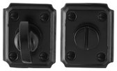 Toiletgarnituur - Smeedijzer zwart - Gietijzer - GPF - Binnendeur - GPF6910.02 59x48x6mm stift 8mm smeedijzer zwart