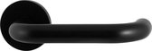 Deurkruk op rozet U-model 19mm GPF605VZ rozet 53x6,5mm zwart egaal