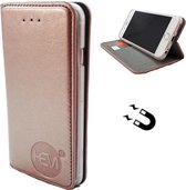 Samsung Galaxy J6 2018 - Rose Gold Ultra Dun Portemonnee Hoesje - Lederen Wallet Case TPU - Book Case - Flip Cover - Boek - 360º beschermend Telefoonhoesje