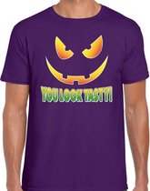 Halloween - Halloween You look savoureux t-shirt fantaisie violet pour homme - chemise d'horreur / vêtements / costume L.
