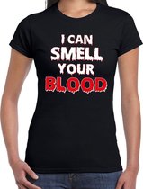 Halloween I can smell your blood verkleed t-shirt zwart dames XS