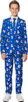 Suitmeister Christmas Blue Snowman - Jongens Kostuum - Blauw - Kerst - Maat M