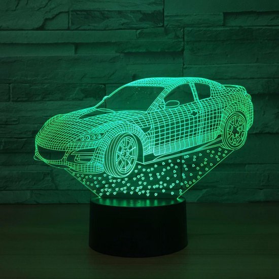 3D Led Lamp 3D-lamp Super snel ontwerp Auto 7 kleuren Led-nachtlampen voor  kinderen