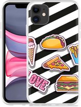 Geschikt voor Apple iPhone 11 Hoesje Love Fast Food - Designed by Cazy