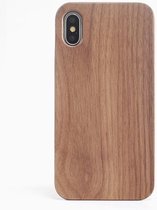 Schokbestendige TPU + houten beschermhoes voor iPhone X