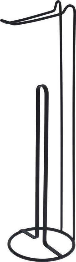 VDN Stainless wc rolhouder zwart - Toiletrolhouder - Reserverolhouder - RVS - Hangend