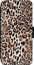 iPhone XS Max bookcase leer hoesje - Luipaard print