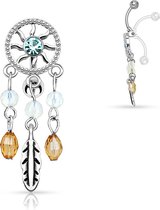 Aqua Jewelled Dromenvanger Reverse Navelpiercing