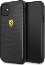 iPhone 11/XR Backcase hoesje - Ferrari - Effen Zwart - Kunststof