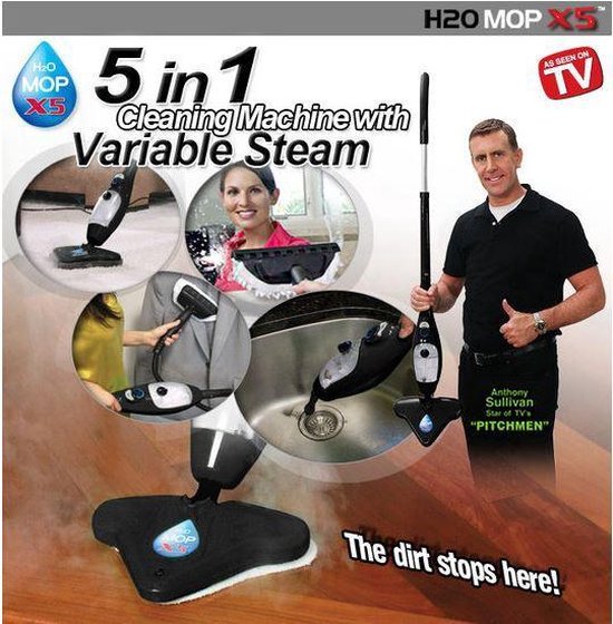 H2O Mop X5 2x H2O Steam mop X5 Zwart