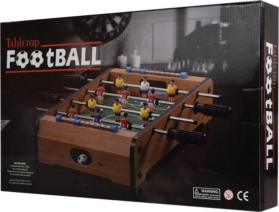 Thumbnail van een extra afbeelding van het spel Mini Tafelvoetbal 33x21cm Voetbaltafel