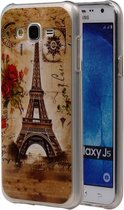 Eiffeltoren TPU Cover Case voor Samsung Galaxy J5 Hoesje