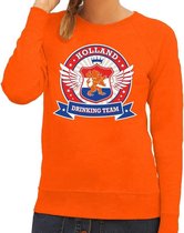 Oranje Holland drinking team sweater dames XL